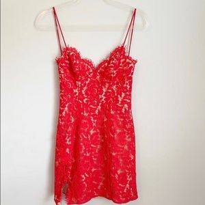 red free people dress